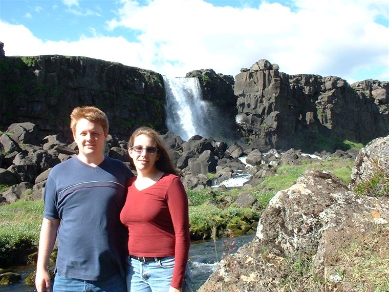 In front of Oxarafoss