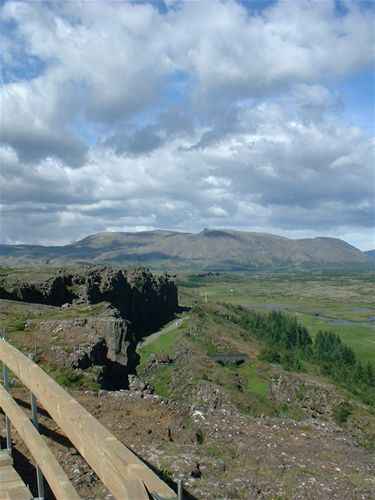 View across ingvellir, including the continental ridge