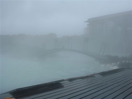The Blue Lagoon in the mist