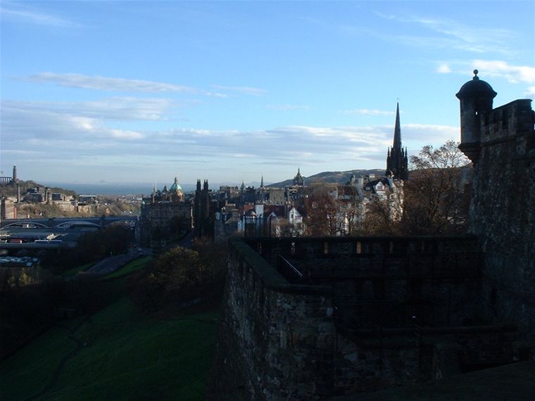 The Old Town & Waverley Bridge from the castle keep