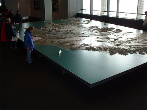 The topographical map of Iceland in the City Hall